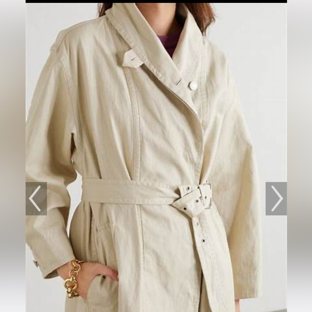 Isabel Marant Tan Belted Trench Coat - Picture 2 of 14